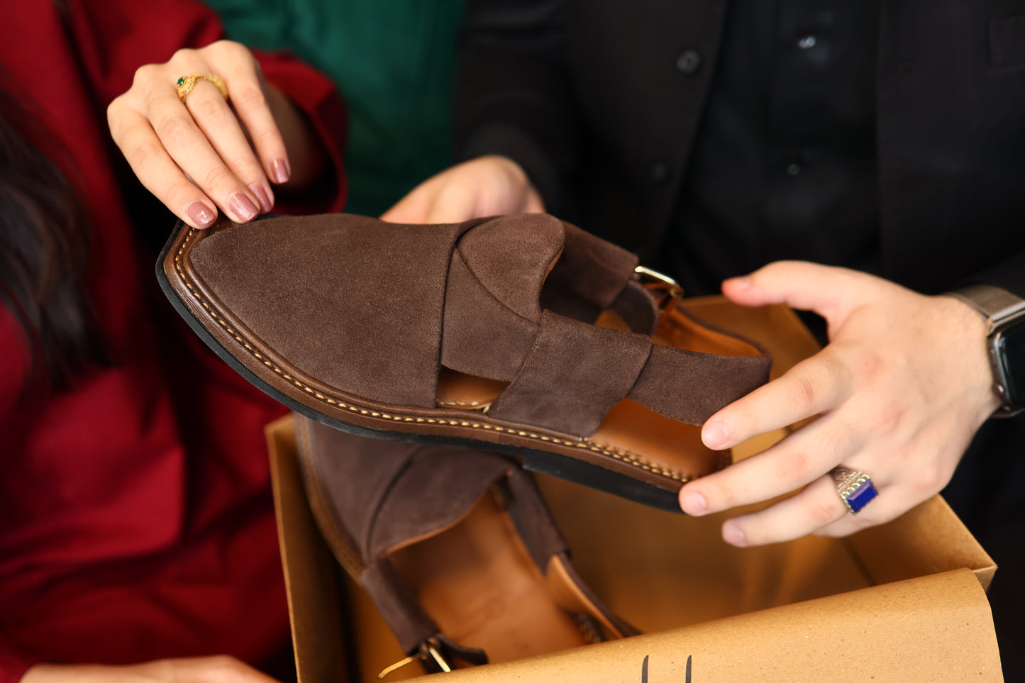 Brown Sabar Peshawari Chappal