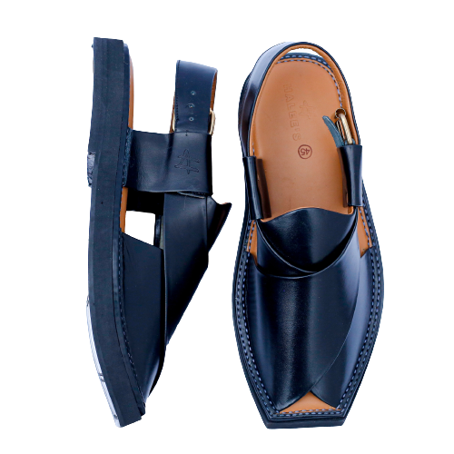 Black Kaptaan Peshawari chappal