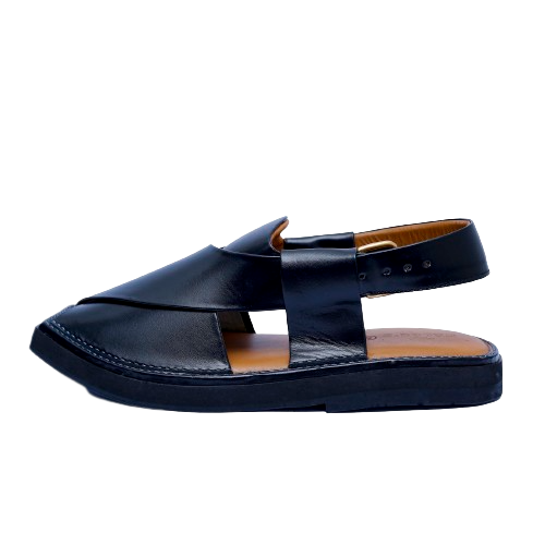 Black Kaptaan Peshawari chappal