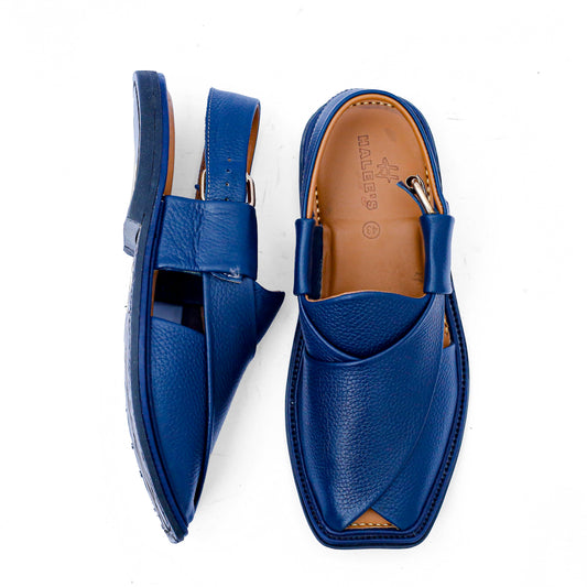 Blue Tradional Peshawari chappal