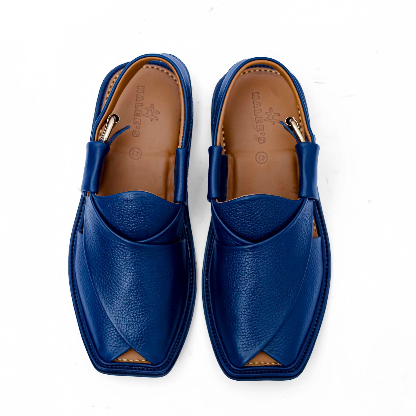 Blue Tradional Peshawari chappal