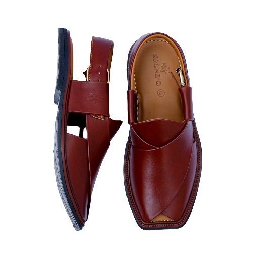 Burgundy Tradional Peshawari chappal