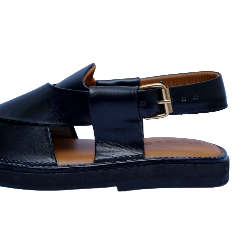 Black Kaptaan Peshawari chappal